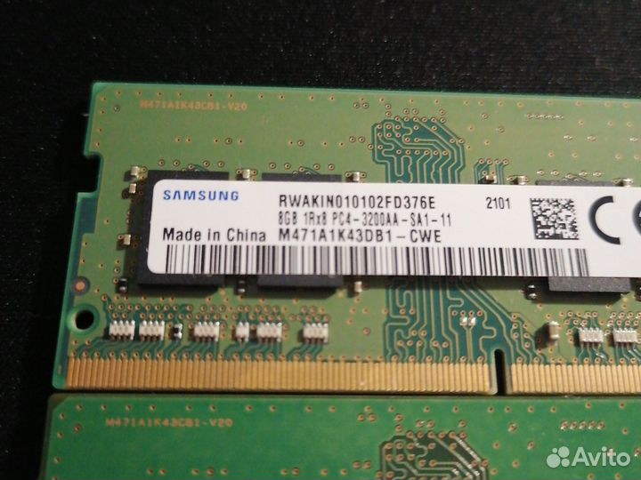 Оперативная память ddr4 8gb samsung 3200