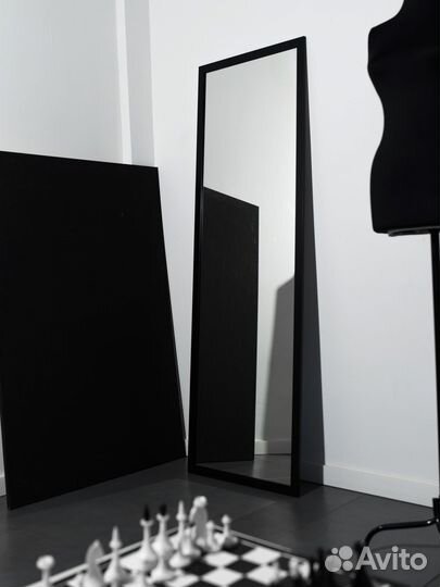 Зеркало в полный рост в алюминиевой раме