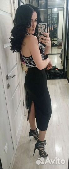 Вечернее бандажное платье