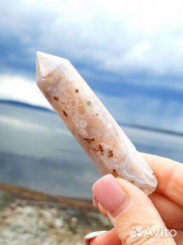 Агат Сакура Камень Кулон Кристалл Подвеска