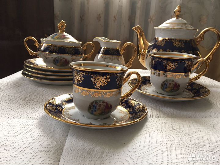 Чайный сервиз/Констанция/декор Мадонна/золо