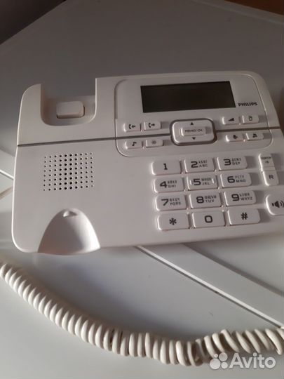 Телефон кнопочный стационарный philips