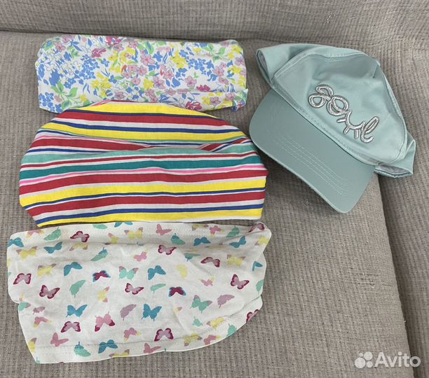Косынки, шапки, купальник, трусы 3-5 лет