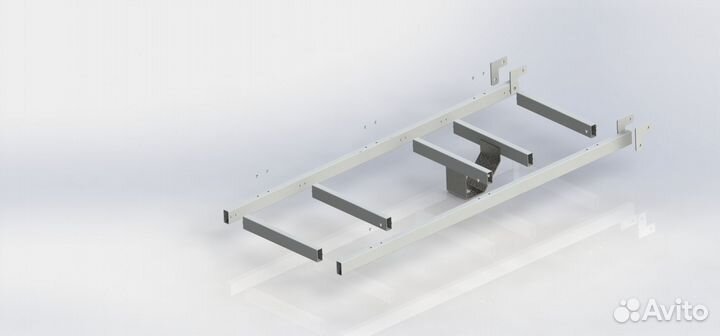 Комплект чертежей деталей подрамника самосвала газ