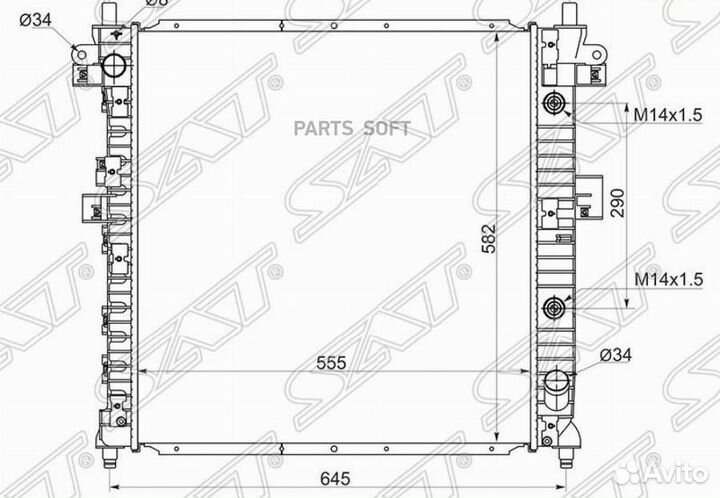Радиатор охлаждения ссангйонг Кайрон 05