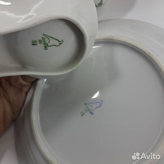 Столовый сервиз фарфоровый, Дулёво, СССР