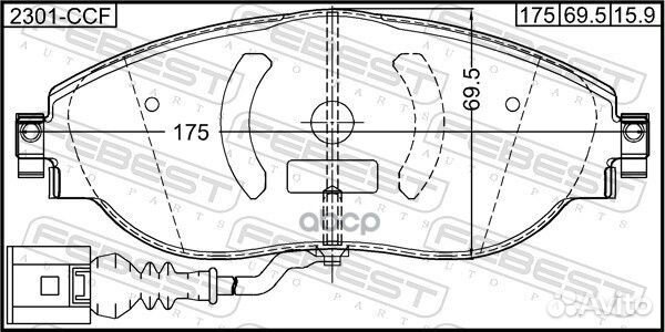 Колодки передние skoda superb II 2008-2015 2301