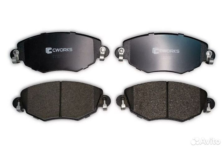 Колодки тормозные передние (Low Metallic) cworks C