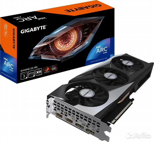 Видеокарта gigabyte intel ARC A380, GV-IA380gaming