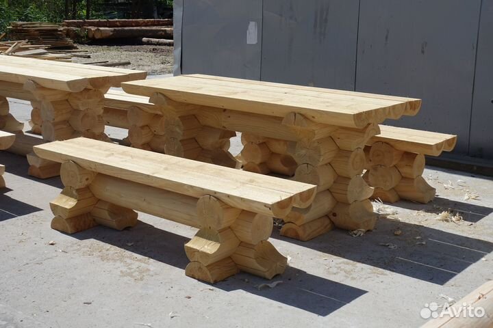 Сруб, Дачная мебель из оцилиндрованного бревна