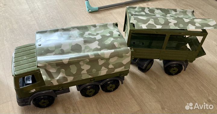 Машина с прицепом полесье