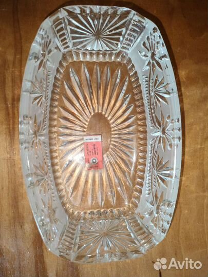 Хрустальный салатник СССР новый