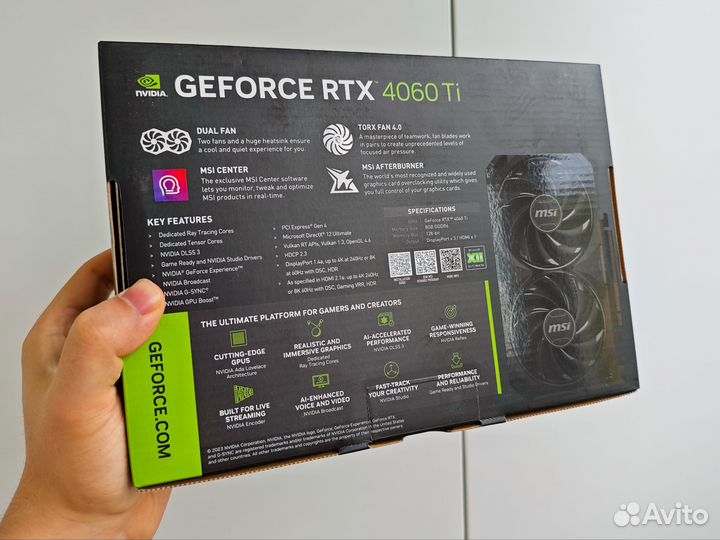 Видеокарта nvidia RTX 4060TI Новая