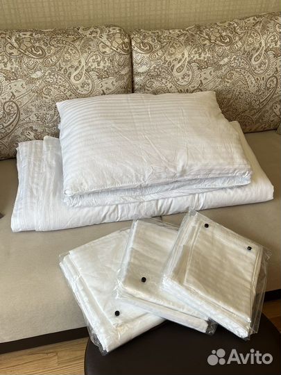 Постельное белье страйп-сатин (размер как у IKEA)