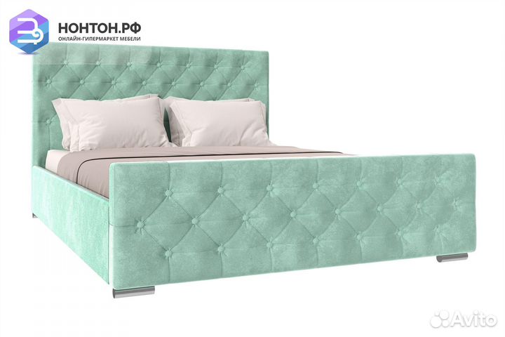 Кровать Мишель велюр мята