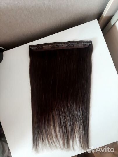 Трессы натуральные на заколках + кошелек подарок