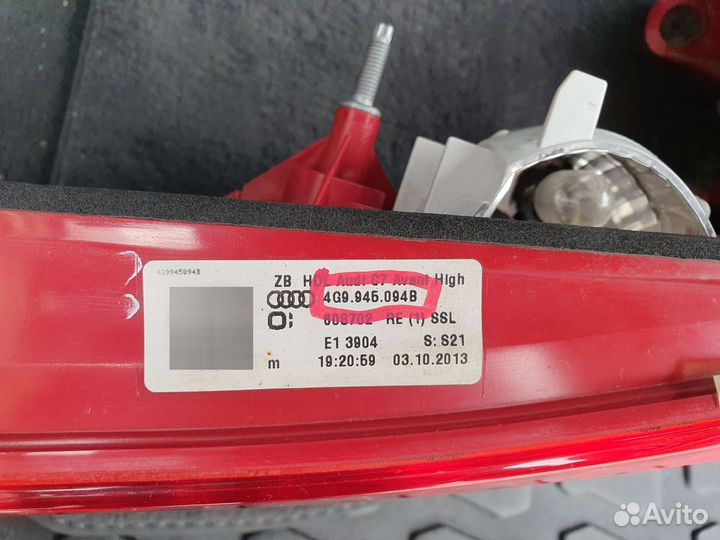 Audi a6 c7 allroad задние фонари правые