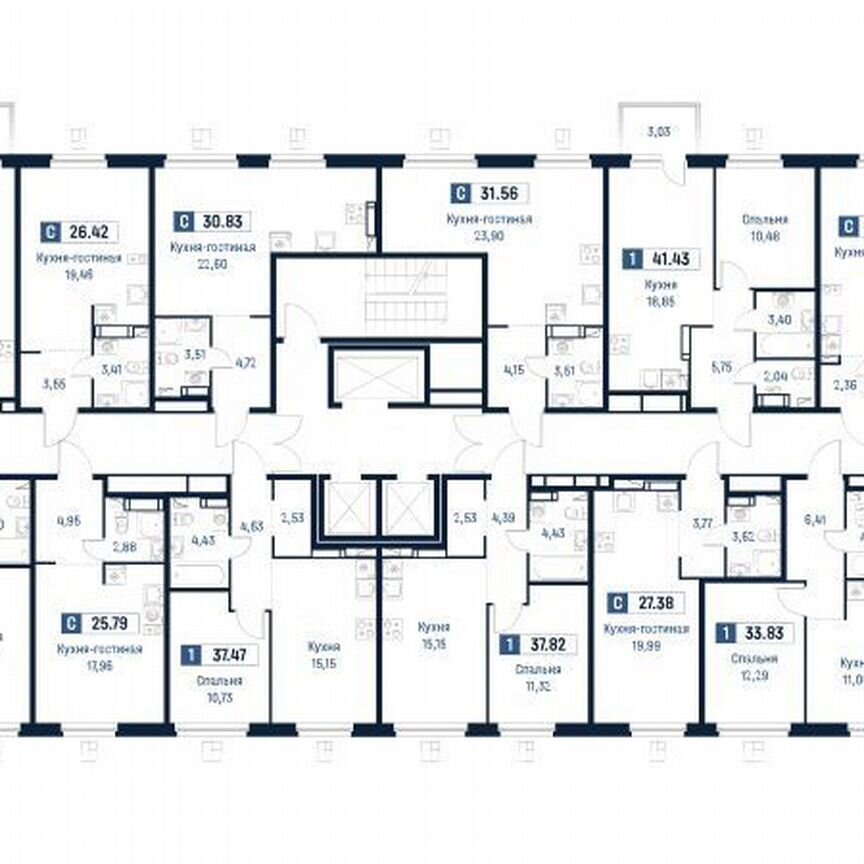 2-к. квартира, 59,2 м², 9/18 эт.