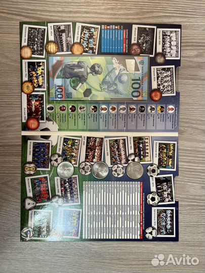 Монеты и купюра Чемпионат Мира по футболу