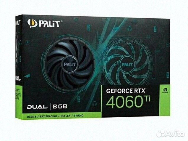 Видеокарта Palit RTX 4060 Ti dual NEW 2