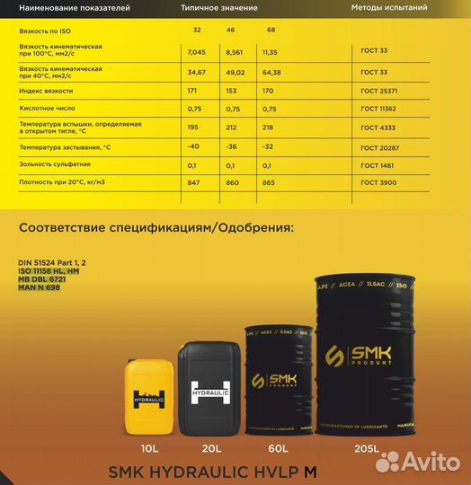 Гидравлические/Индустриальные масла арт.36