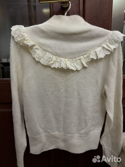 Свитер женский ретро Other Stories белый с оборкой