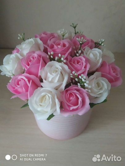 Букет из мыльных роз