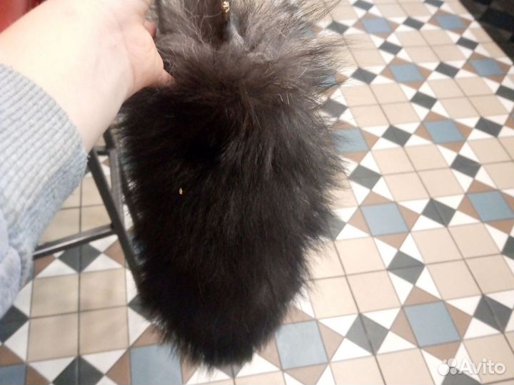 Хвост брелок песец