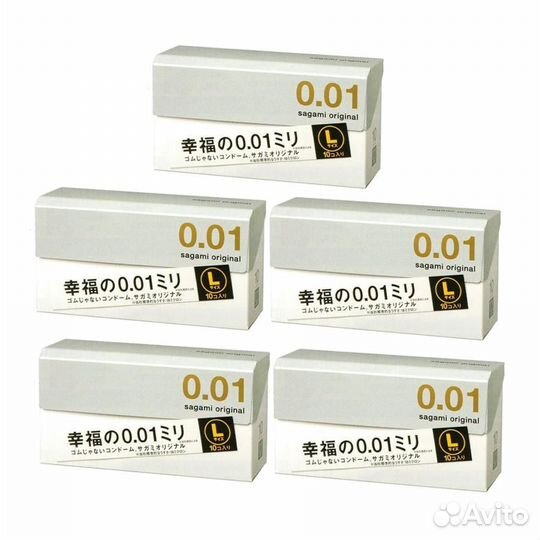 Sagami Original 0.01, L-size-19 см,10 штук в уп