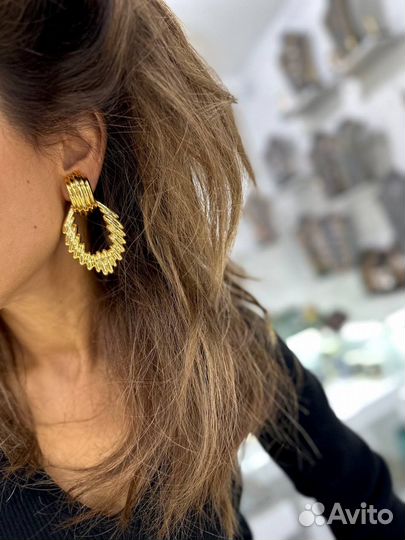 Серьги saint laurent клипсы ysl сен лоран