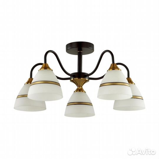 Люстра металл и стекло в спальню классика