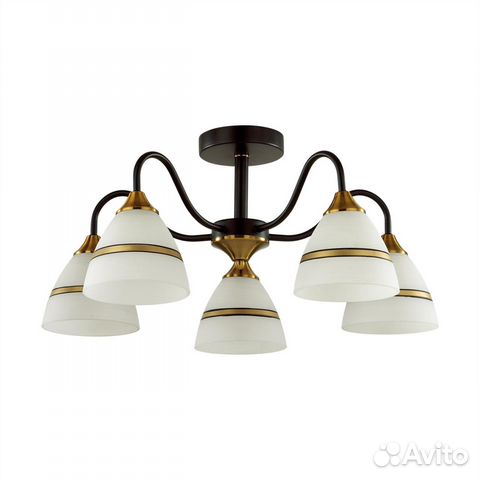 Люстра металл и стекло в спальню классика