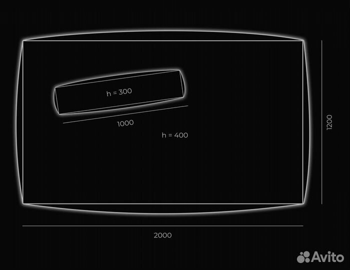 Диван 2000х1200 мм