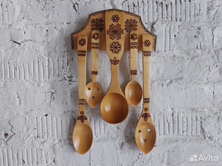 Деревянные ложки и лопатки (набор для кухни)