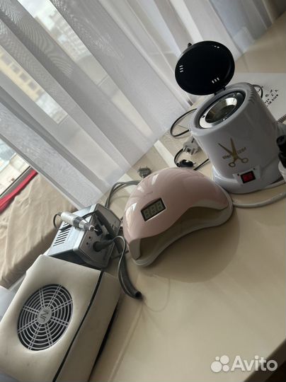 Набор для маникюра, лампа для маникюра, машинка