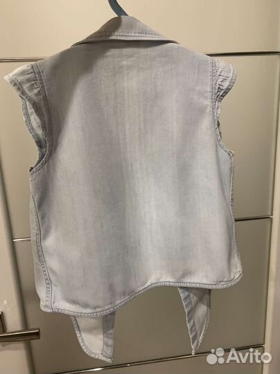 Джинсовая рубашка для девочки 116