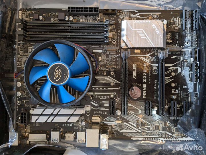 Материнская плата Asus prime z270-p + проц G3900