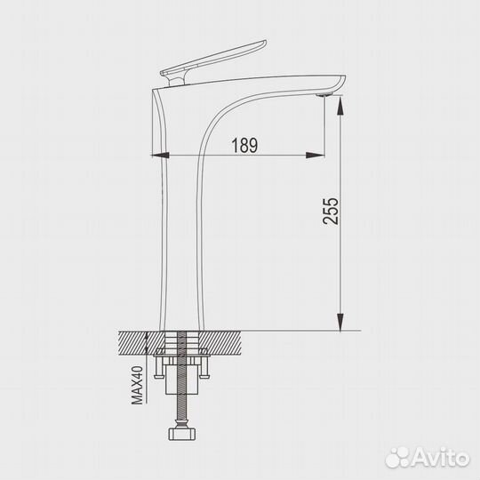 Смеситель для раковины высокий Rose R27 R2711