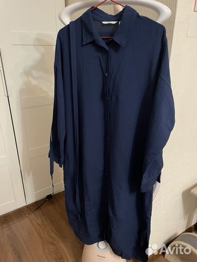 Платье рубашка uniqlo m (46-50)