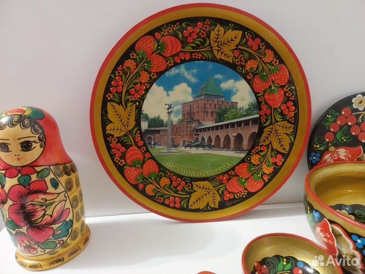 Сувенирный русский набор хохлома