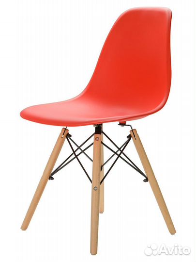 Стул в стиле eames DSW,красный, 1 шт