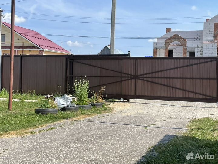 Откатные ворота под ключ с доставкой и установкой