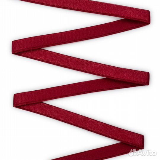 Красный ML177.010 Лента бретельная блестящая 6,95гр/м, эластичность 60%, 10мм*50м (красный), 50 м