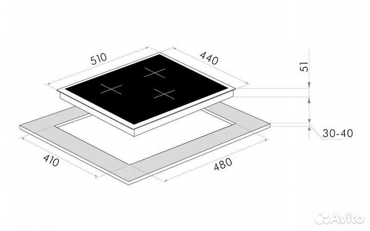 Варочная панель газовая на три комфорки