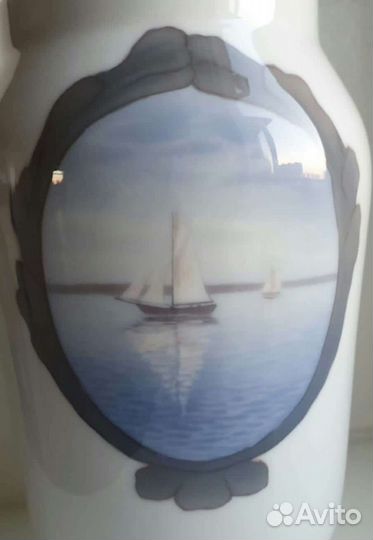 Ваза с морским пейзажем. royal kopenhagen