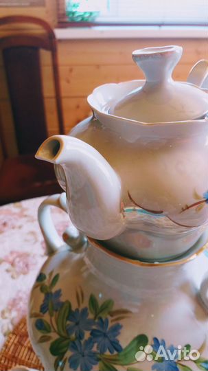 Фарфоровый электрический самовар