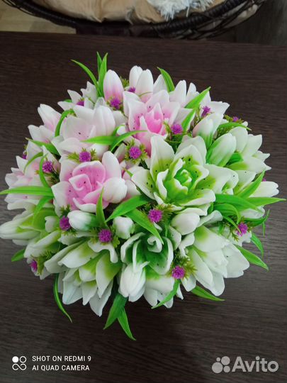 Букет из мыльных цветов