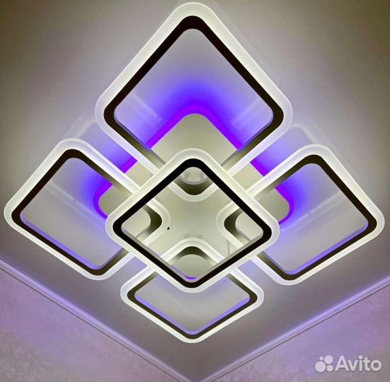 Люстра потолочная светодиодная с пультом 144вт