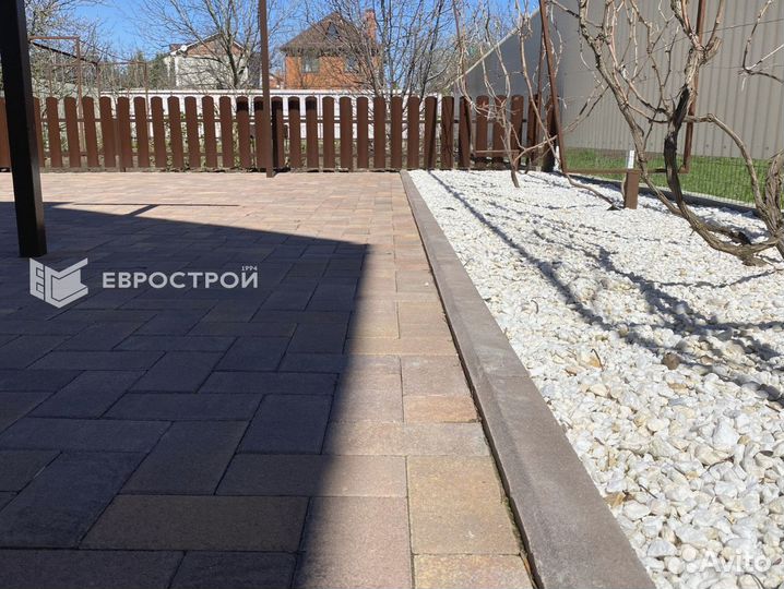 Тротуарная плитка, брусчатка, бордюры