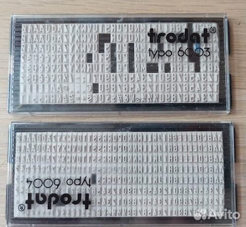 Символы для самонаборных штампов Trodat typo 6003